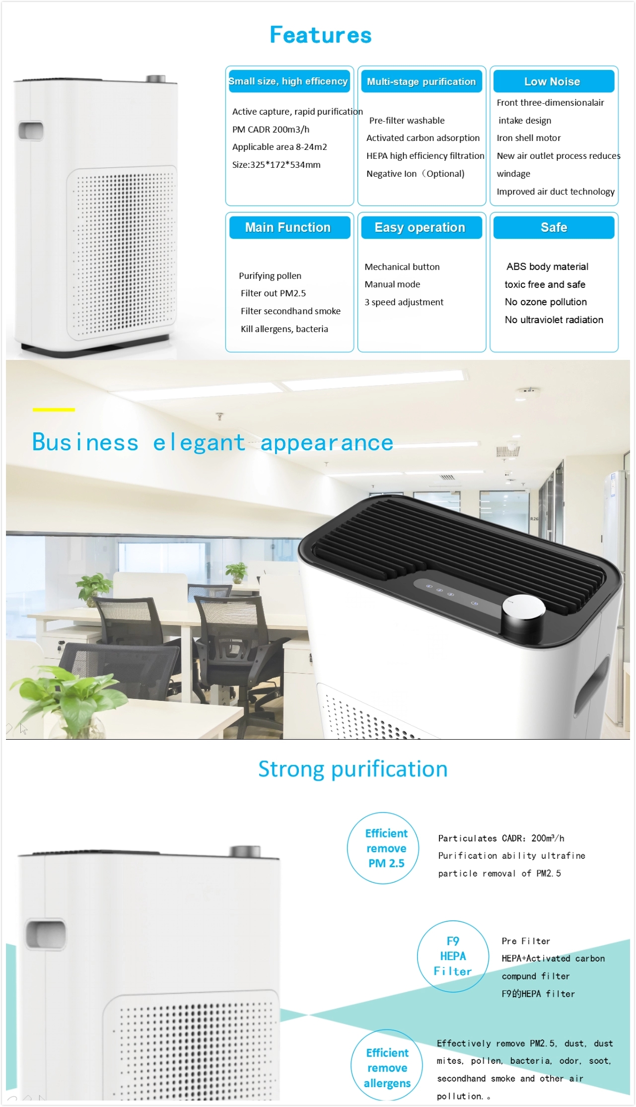2019 trending amazon ozone generator air purifier air cleaner for home/hospital/office/factory