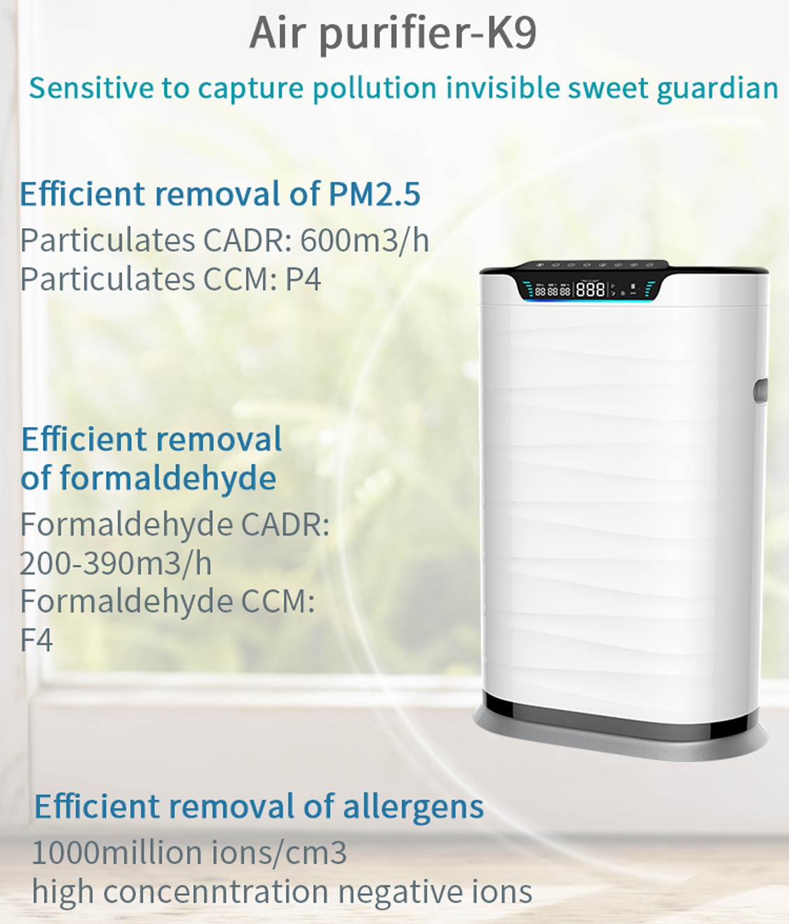 European air purifier,air purifier PM2.5,WIFI Air purifier