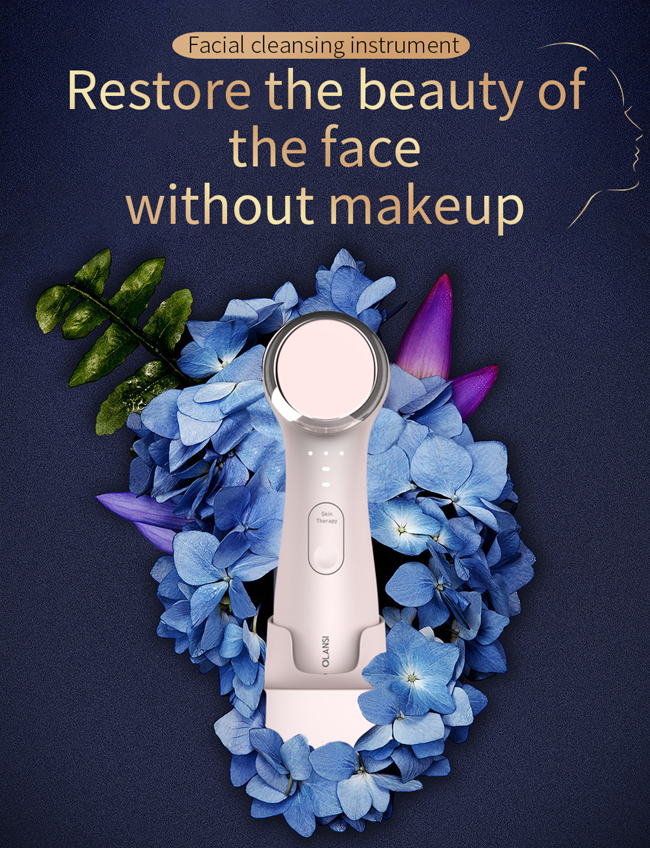 2 in 1 beauty facial cleansing machine,ultrasonic infrared massager,face brush facial cleansing